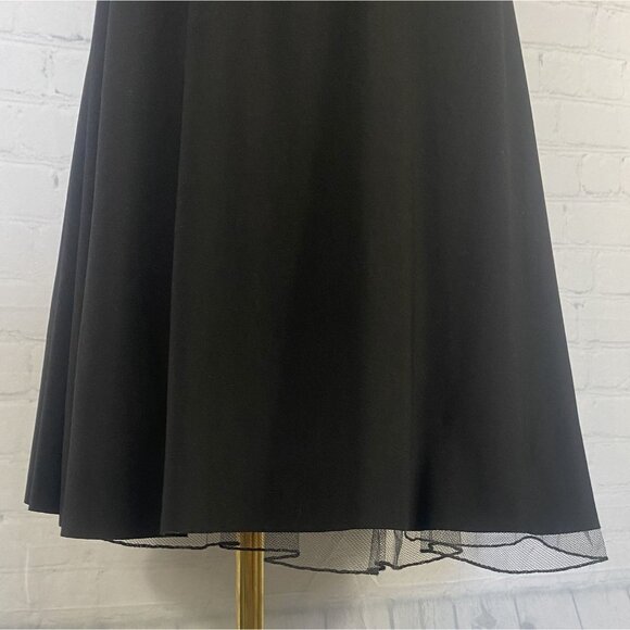 Vintage 90s B. Smart Size 4 Black Halter Ruched Tool Skirt Mini Dress - Picture 6 of 15